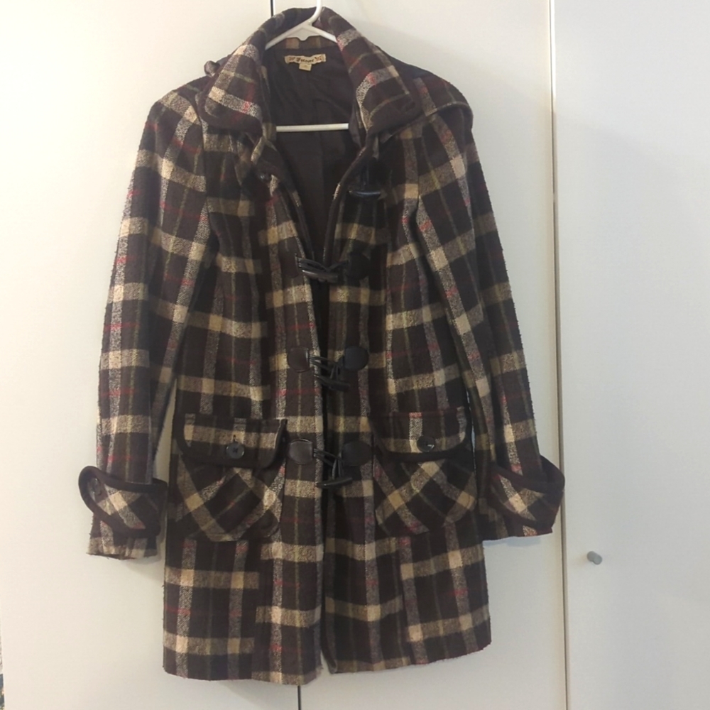 Brown Plaid Coat